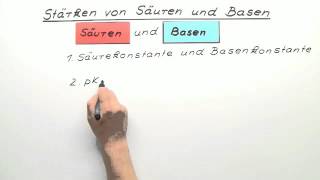 Stärken von Säuren und Basen  Chemie  Allgemeine und anorganische Chemie [upl. by Yuhas]