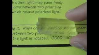 Movie 16 Polarizers and Birefringence [upl. by Harli652]