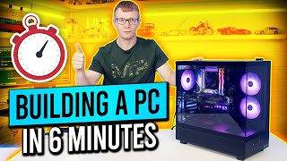 Building a PC in 6 Minutes  PC Building Speed Challenge [upl. by Aierdna]