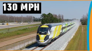 130 MPH The Brightline Train Is The Fastest Train In Florida [upl. by Etsyrk]