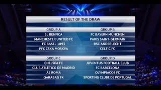 Veja como ficaram os grupos da UEFA Champions League 201718 [upl. by Hurwitz]