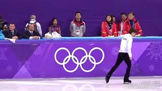 2018216 PyeongChang Olympic Mens SP 6minutes Practice Yuzuru Hanyu [upl. by Bettencourt]