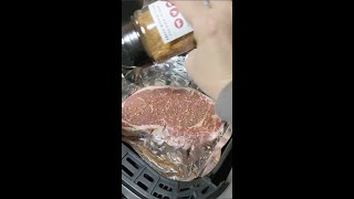 Reverse Sear Steak Airfryer  Stovetop [upl. by Ollayos]