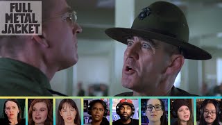 Reactors Reacting to BOOT CAMP WITH GUNNERY SERGEANT L HARTMAN  Full Metal Jacket 1987 [upl. by Malka]