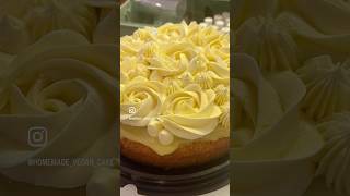 Vegan lemon cake with lemon curd and buttercream lemon cake lemoncurdcake [upl. by Akiras955]