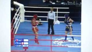 Muay thai China Valentina Shevchenko vs Caley Lewis Australia Part 1 [upl. by Gesner]