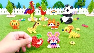 はじめてのアクアビーズ 遊び  AquaBeads Beginners Studio Playset [upl. by Mlawsky]