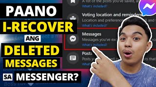 HOW TO RECOVER DELETED MESSAGES ON MESSENGER PAANO IRECOVER ANG DELETED MESSAGES SA MESSENGER [upl. by Dadirac]