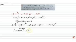 show that 16 If 1xnCox  C1x C2x2  prove that Co 2C1 3C2 n 1C n [upl. by Aicil]