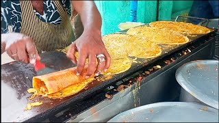 Humble Raju bhai Masala Dosa in Begum Bazar  Indian street food  hyderabadstreetfood masaladosa [upl. by Annayd]