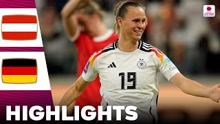 Germany vs Austria  What a Comeback  Highlights  Womens Euro Qualifiers 05042024 [upl. by Egdamlat]