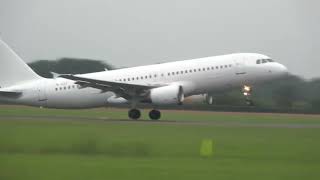 SmartLynx A320 Takeoff Groningen Airport Eelde [upl. by Avilys]