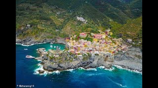 CINQUE TERRE ITALY  DRONE FOOTAGE 4K [upl. by Girvin]