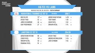 Houghton amp Thurnby CC 1st XI v Langtons CC 1st XI [upl. by Nickolas917]