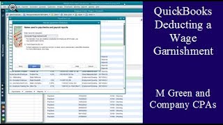 QuickBooks Payroll Setting Up a Wage Garnishment [upl. by Alig]