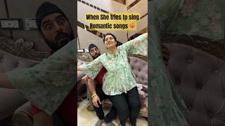 Romantic song Kaisa Laga ♥️ funny comedy jokes husbandwifecomedy romantic shorts trending [upl. by Flossy]