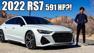 2022 Audi RS7 Review 060 Exhaust Sound  The 591HP Beast [upl. by Yemorej]