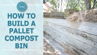 How to Build a 3 Compartment COMPOST BIN with Pallets [upl. by Holt824]