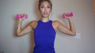 5 minute arm workout get long lean toned arms [upl. by Amikahs]