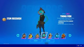 How To UNLOCK ALL Toona Fish Skin Styles in Fortnite Season 8 [upl. by Rundgren289]