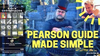 Red Dead Redemption 2 Pearson Butcher Guide Made Simple Icons Donate Carcasses Pelts Crafting [upl. by Sukin]