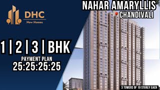 NAHAR AMARYLLIS📍Chandivali Powai Mumbai  1BHK 2BHK 3BHK  chandivali powai flats india [upl. by Hpeosj]