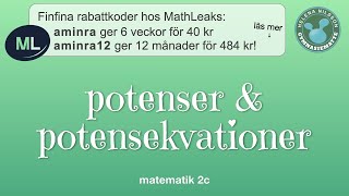 2c 241 potenser och potensekvationer [upl. by Rola]