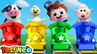 Train Choo Choo Song  Animals Sounds Song  Farm Animals  Nursery Rhymes amp Kids Songs  Yes Neo [upl. by Aerdnat497]