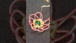 zardosi flower aariwork aariembroidery art howtolearnaariwork [upl. by Latreece772]