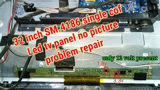 SM4186 ic single cof 32 inch panel no display problem repairsm4186 ic black displayms electronics [upl. by Perri]