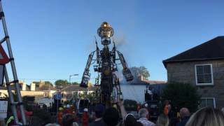 The Man Engine Singing the Cornish Anthem Trelawny in Hayle [upl. by Suneya]