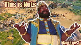 This much money this early feels illegal Civ 6 Mansa Musa Lets Play ep 2 [upl. by Atinaujnas]