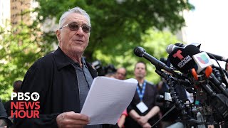 WATCH Robert De Niro and Jan 6 first responders speak outside Trumps hush money trial [upl. by Nnyw]