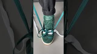 How to lace Adidas campus 00s 💚 shoecollection sneakercollection cr7 ytshort [upl. by Llenwahs]