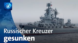 Russischer Raketenkreuzer quotMoskwaquot gesunken [upl. by Econah]