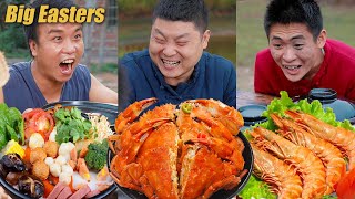 The famous seafood lobster porridge  TikTok VideoEating Spicy Food and Funny Pranks Funny Mukbang [upl. by Leunammi]