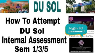 How to attempt internal assessment du sol  du sol internal assessment kaise krte step by step guide [upl. by Heidi]