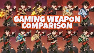 Gaming 4 amp 5 Star Weapon Damage Comparison  Genshin Impact [upl. by Siron]