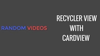 How to use RecyclerView with CardView using Fragment [upl. by Toffic103]