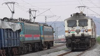 PERFECT CROSSING on CURVE amp GRADIENT  Indian Railways Crossing Trains Compilation [upl. by Aderfla]