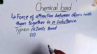 Chemical Bonds  Ionic Bond Grade 9 Chemistry lecture 2 Chapter 4 [upl. by Averell]