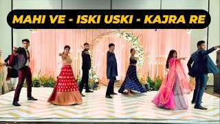 😃Mahi ve x Iski Uski x Kajra re  Friends performance for Bride 👰‍♀️ sangeet [upl. by Ellesij]