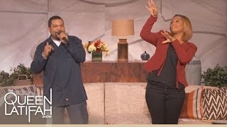 Web Exclusive Ice Cube Raps On The Queen Latifah Show [upl. by Solrak73]