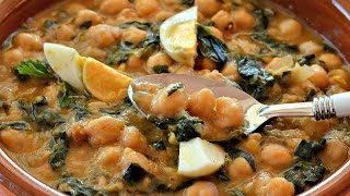 Potaje de Garbanzos con Espinacas y Picada de Almendras [upl. by Livvyy]