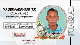 Live Funeral Service of Geevarghese P S 72 [upl. by Brigid]