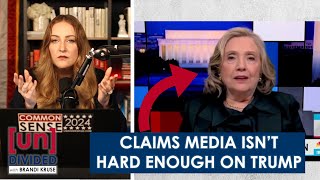 Hillary Clinton says the media isnt hard enough on Donald Trump [upl. by Oona2]