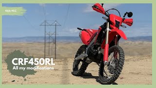 22 Honda CRF450RL Mods  All my modifications [upl. by Ardnoik]