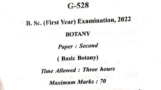 Botany second paper BSc 1st yearAccording NEP2022 [upl. by Dadirac]