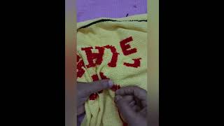 Alphabet  N  design making idea with cloth youtubeshorts joshna rani craft [upl. by Eittap]