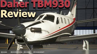 Daher TBM 930 flight simulator 2020  MSFS 2020 Review [upl. by Amlas]